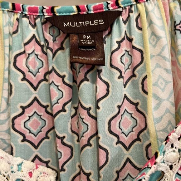 𝅺Pink and green tunic, Multiples, size PM. Perfect condition. - Picture 2 of 6